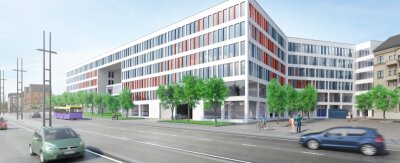 Erster Spatenstich im Chemnitzer Conti-Loch - Stadt wird Hauptmieter im Neubau - 