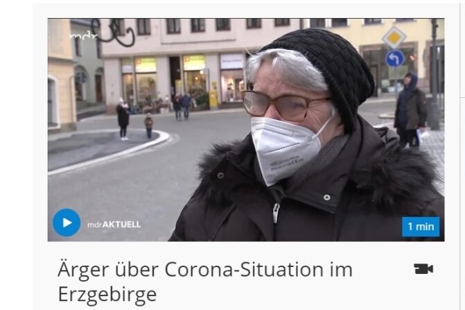 Erzgebirge als Corona-Hotspot in den Schlagzeilen - Diese Frau, die der MDR in Annaberg-Buchholz interviewte, hat ihren Mann durch Corona verloren. Das Video berührt viele im Internet. 