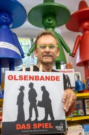 Erzgebirger bringt Olsenbande-Spiel heraus - Statt der typischen Spika-Spitzhüte symbolisieren die Spielfiguren im Olsenbande-Spiel ihre Vorbilder. Die Idee dazu haben Ralf Viehweg und ein Berliner Spieleautor entwickelt. Es wird im Oktober erscheinen. 