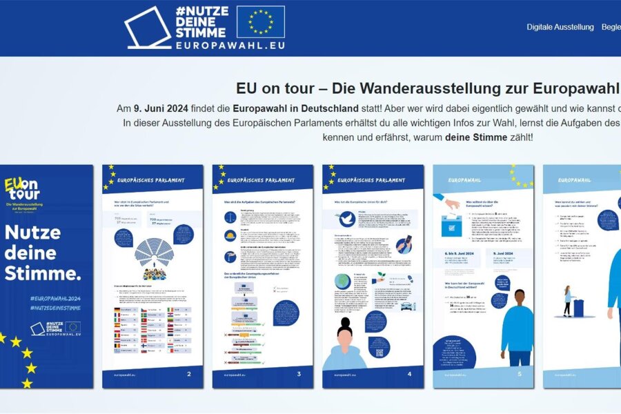 „EU on Tour“ ab Mittwoch in Zwickau - Im Internet wird unter www.eu-on-tour.eu über die Wanderausstellung informiert.