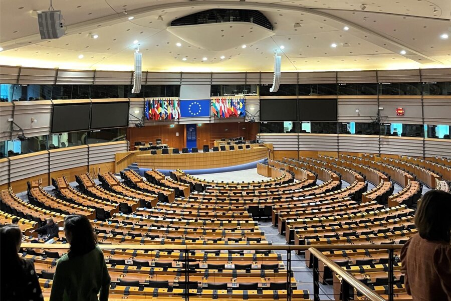 EU-Parlament: So haben die Chemnitzer bei der Europawahl gestimmt - Diese Sitze galt es neu zu besetzen: der Plenarsaal des EU-Parlaments in Brüssel.