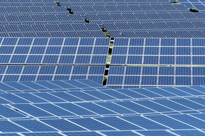 Europas Solarindustrie soll gestützt werden - Solarmodule stehen in der Sonne.