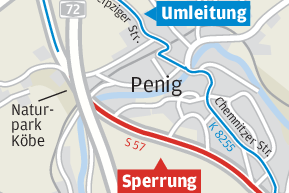 Fahrbahn bei Penig wird erneuert 