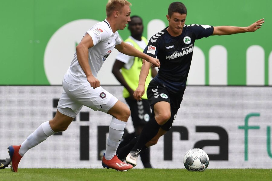 FC Erzgebirge Aue gewinnt 2:0 gegen Greuther Fürth - 