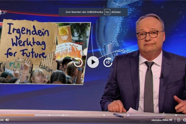Fehler bei ZDF-Heute-Show: Sachsens Kultusministerium legt Beschwerde ein - Müssen Sie eben an einem anderen Tag streiken: Neben der Bildungspolitik im Freistaat nimmt Oliver Welke auch Fridays for Future aufs Korn. Der Hintergrund des Witzes erwies sich als falsch. 