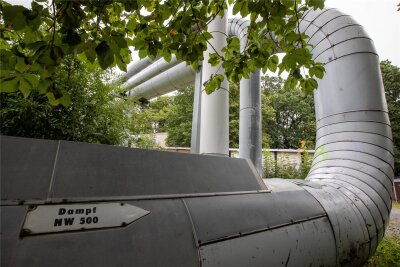 Fernwärmepreis steigt deutlich: Spannende Bescherung für Tausende WBG-Mieter in Plauen - Durch solche überirdischen Rohre wird die Fernwärme in Teilen Plauens zu den Wohngebäuden geführt.