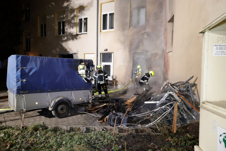 Feuer vor türkischer Moschee in Chemnitz