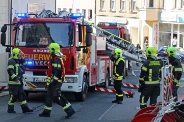 Feuerwehreinsatz in Lichtensteiner Altmarkt. Am Ende ging alles glimpflich aus. 
