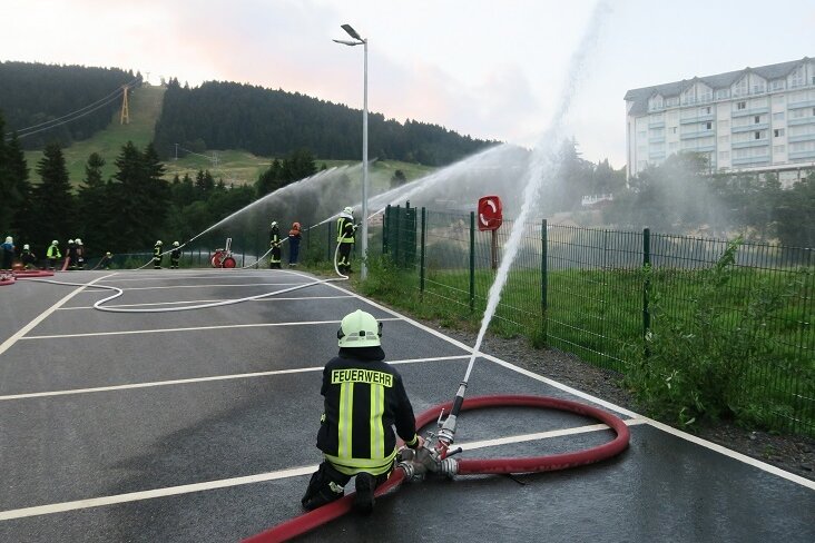 Feuerwehr probt in Oberwiesenthal den Ernstfall