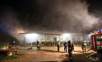 Feuerwehr rettet 80 Rinder aus brennendem Stall - Insgesamt waren Feuerwehrkräfte aus fünf Ortschaften im Einsatz, um den Brand zu löschen.