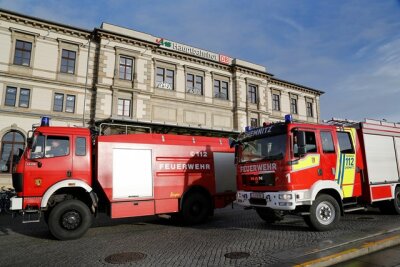 Feuerwehreinsatz am Chemnitzer Hauptbahnhof - 