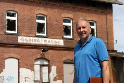 Förderverein Geringswalde holt Bahnhof zurück in die Stadt - Der Bahnhof in Geringswalde ist seit wenigen Tagen Eigentum des Fördervereins Sport und Kultur. Vereinsmitglied Andreas Wagner freut sich auf die Sanierung.