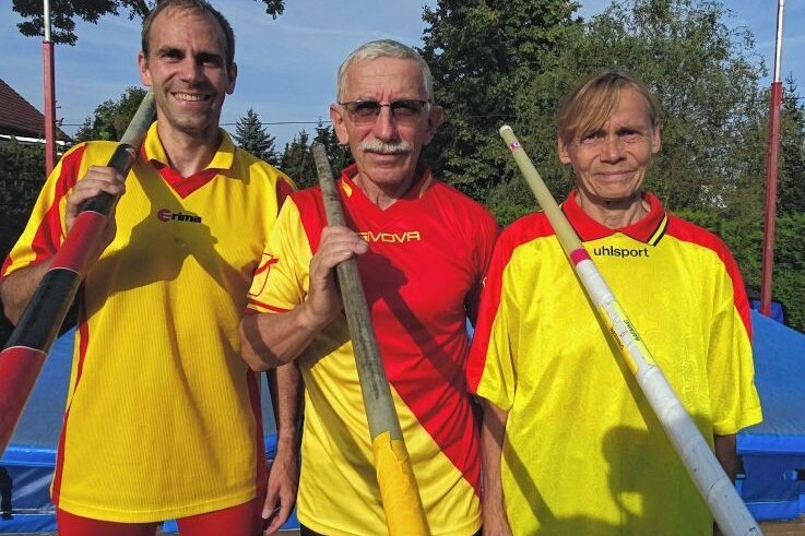 Frankenberger Familie mit gemischten Gefühlen nach Italien - Matti, Lutz und Petra Herrmann (v. l.) nehmen in den nächsten Tagen an der Senioren-Europameisterschaft in Pescara teil. 