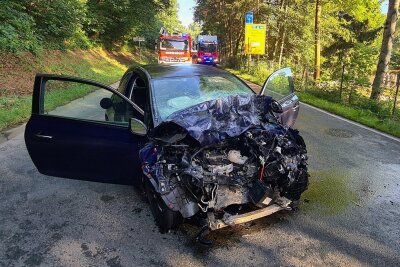 Frau verletzt sich bei Unfall in Reichenbach schwer - De Opel stieß am Dienstagmorgen aus ungeklärter Ursache in Reichenbach frontal mit einem Lkw zusammen. 