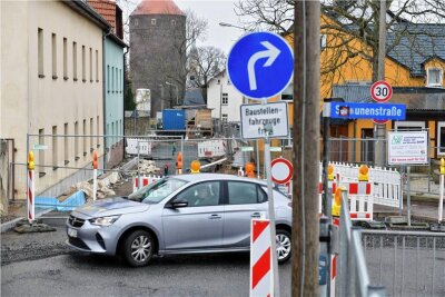 Freiberg: 2. Bauabschnitt der Himmelfahrtsgasse beginnt am Montag - Im vorigen Jahr war die Himmelfahrtsgasse zwischen Scheunenstraße und Donatsring saniert worden. 