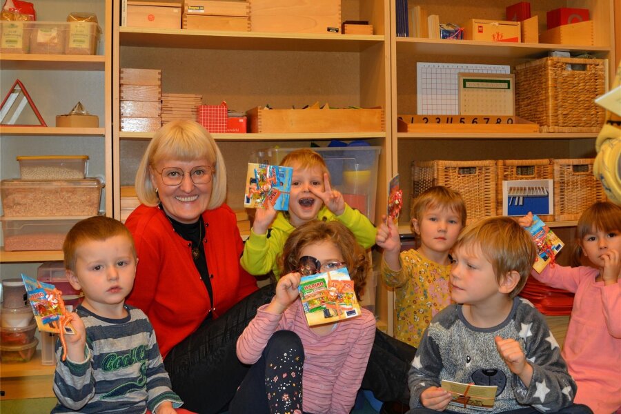 Freiberg: Agentur-Chefin liest Kita-Kindern vor - Kathrin Groschwald las den Kinder der Kita „Sonnenblume“ vor.