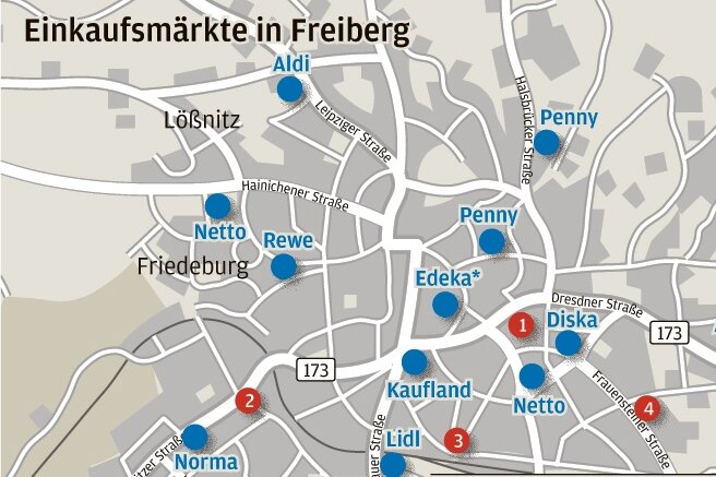 Freiberg bekommt drei neue Supermärkte - 
