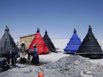 Auch in Bolivien haben die Freiberger Forscher bereits in einem Salzsee nach Lithium gesucht. 