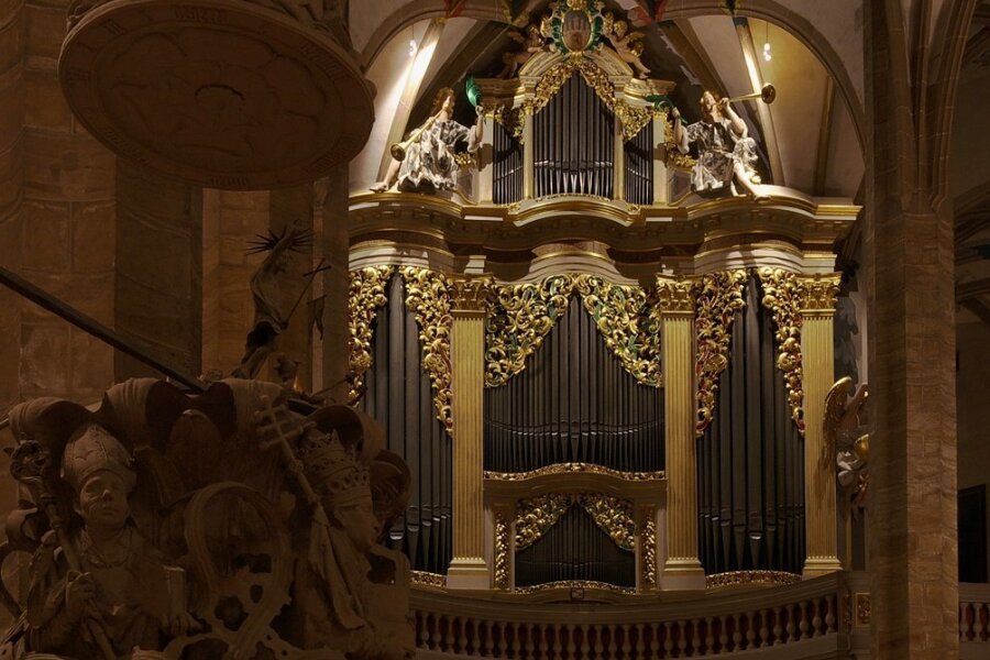 Die große Gottfried-Silbermann-Orgel im Freiberger Dom. Am Sonntagabend sind die diesjährigen Silbermann-Tage zuende gegangen. 