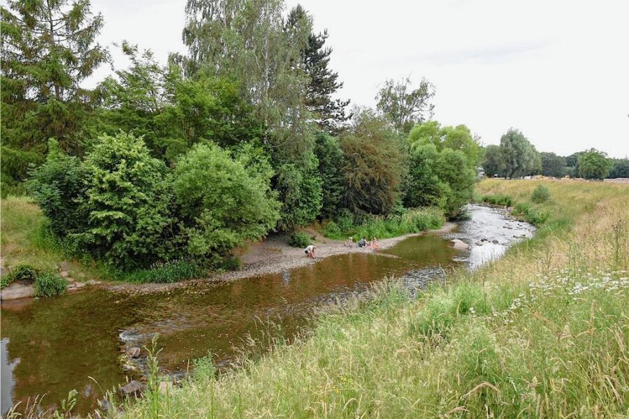 Freizeit ohne Badespaß – ein neuer Park entsteht in Altchemnitz - Die Idylle täuscht. Der Fluss ist seit langem in diesem Areal ein künstliches Produkt.