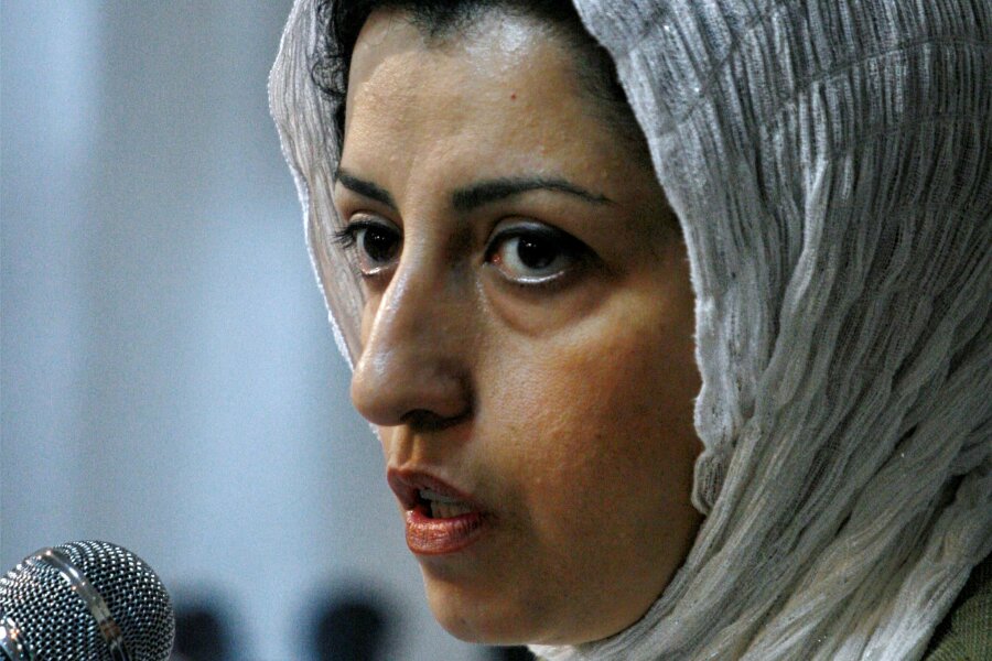 Friedensnobelpreis für eine ungebrochene Kämpferin im Iran - Will weiter für Frauenrechte kämpfen: Narges Mohammadi bei einer Veranstaltung in Teheran im Jahr 2008.