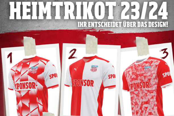 FSV Zwickau lässt Fans über Heimtrikot abstimmen - Vor diese Trikot-Auswahl stellt der FSV seine Anhänger. 