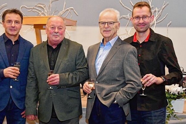 "Fuchsjagd" war der Startschuss - Thomas Krodel (v. l.), Christoph Kunze, Günter Hölperl und Toni Busch gehören zum harten Kern des MSC Lugau.