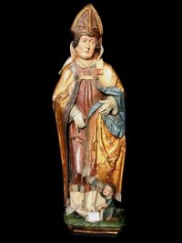 Für einst gestohlene Kirchenfiguren steht ein Umzug an - Diese geschnitzte Oberlungwitzer Kirchenfigur stellt St. Martin dar.