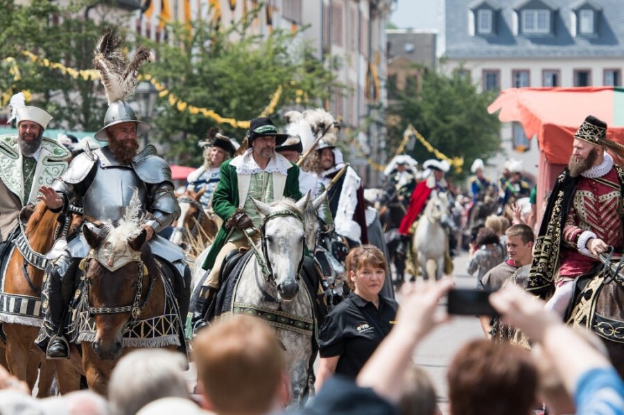 Fürsten reiten wieder durch Rochlitz und Seelitz - Der Fürstentag zu Rochlitz und Seelitz, hier ein Bild zur dritten Auflage 2018, ist im Juni ein erster Höhepunkt im Miskus-Kalender für 2022. 