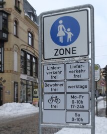 Fußgängerzone Reichenbach: OB will am 13. März mit Betroffenen sprechen - Stein des Anstoßes: Wegen der seit Januar geltenden Fußgängerzone gehen die Umsätze der Händler zurück, heißt es. 
