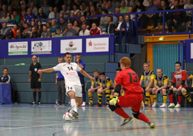 Futsal: VfL 05 mit Kantersieg im zweiten Spiel in der Champions - Gabriel Oliveira traf für den VfL 05 im Spiel gegen Belfast dreimal.