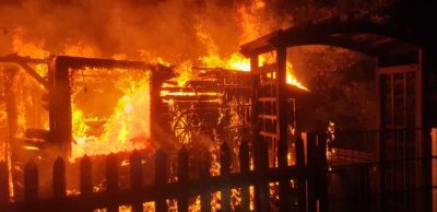 Gartenlaube in Oelsnitz brennt nieder - 