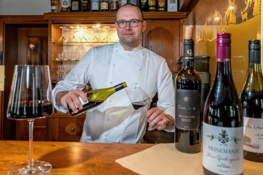Gastronom verrät sein Erfolgsrezept - Zu gutem Essen wird im Restaurant von Jens Franke auch guter Wein gereicht. 