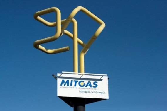 Gasumlage: So viel zahlen Mitgas-Kunden ab November mehr - Das Logo der Mitteldeutschen Gasversorgungs GmbH (Mitgas).