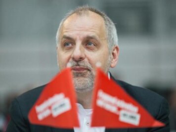 Gebhardt will 2019 neues Spitzenergebnis für Linke in Sachsen - Der sächsische Landesvorsitzende der Partei Die Linke, Rico Gebhardt, auf dem Landesparteitag in Radebeul.