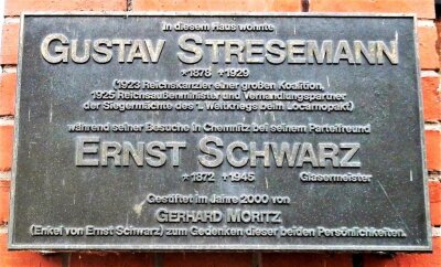 Gedenktafel für Gustav Stresemann gestohlen - 