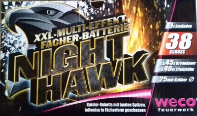 Gefahr von Hörschäden und Verbrennungen: EU warnt vor Silvesterfeuerwerk von Weco - Zurückgerufen: Night Hawk.