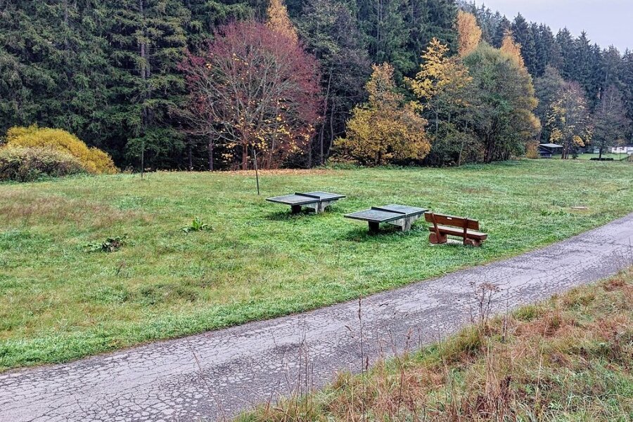 Gefragter Campingplatz: Klingenthal will Anlage erweitern - Um diese Fläche, direkt im Anschluss an das Dürrenbach-Freibad, soll der Campingplatz Klingenthal erweitert werden. 