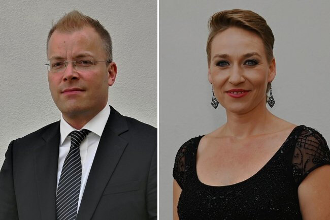 Geistige Spannung in Schneeberg: Ein mutiger wie strenger Blicke ins Paradies - Philipp Ahmann, Dirigent, und Johanna Winkel, Sopranistin.