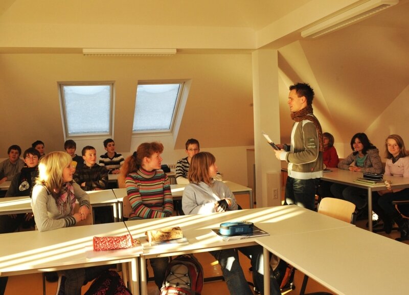 Schülerinnen und Schüler der Klasse 7a der Kurt-Richter-Schule in Burkhardtsdorf