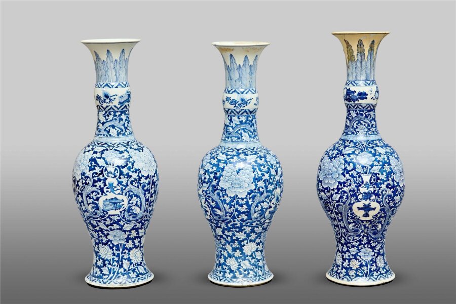 Glauchau gibt NS-Raubkunst zurück - Diese drei chinesischen Vasen gibt die Stadt an die Erben des einstigen jüdischen Eigentümers zurück.