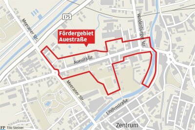 Glauchaus Auestraße soll Fördergebiet werden - So in etwa sieht das künftige Fördergebiet „Auestraße“ in Glauchau aus.