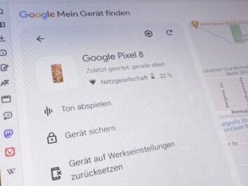 Googles "Mein Gerät finden": So funktioniert der Service - Gefunden! Mit der Webversion von "Mein Gerät finden" wurde dieses Pixel 8 aufgespürt.