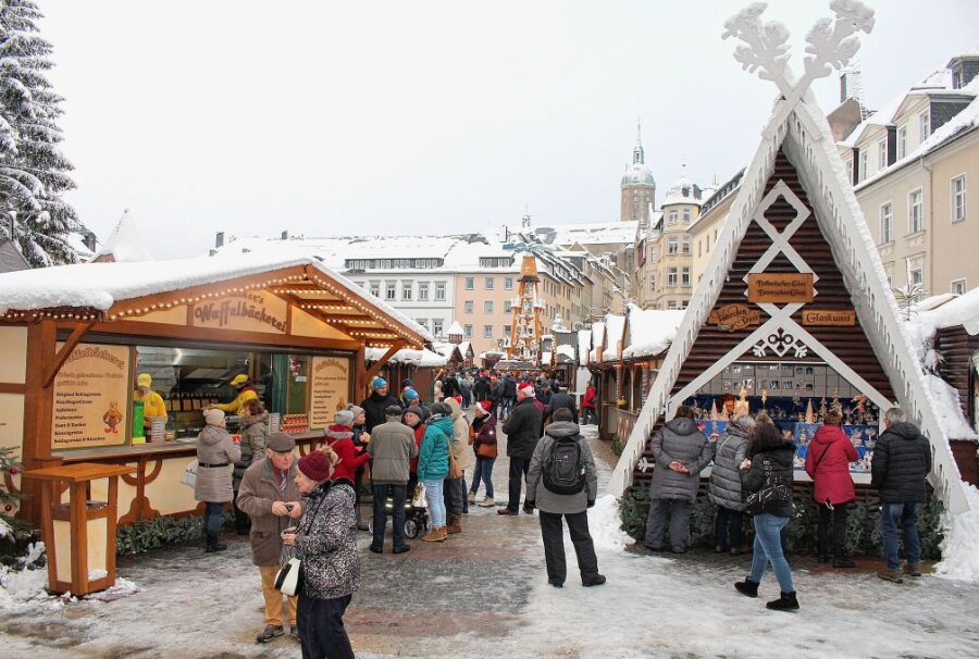 Großer Weihnachtsmarkt im Erzgebirge abgesagt - Auch in diesem Jahr gibt es leider keinen Annaberger Weihnachtsmarkt. Foto: Ilka Ruck/Archiv