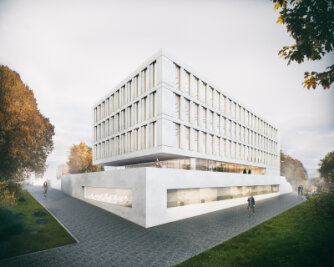So soll die neue Bibliothek der Hochschule Mittweida einmal aussehen. Doch bis sie fertig ist, dauert es noch lange.