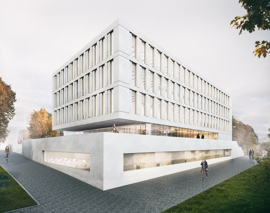 So soll die neue Bibliothek der Hochschule Mittweida einmal aussehen. Doch bis sie fertig ist, dauert es noch lange.