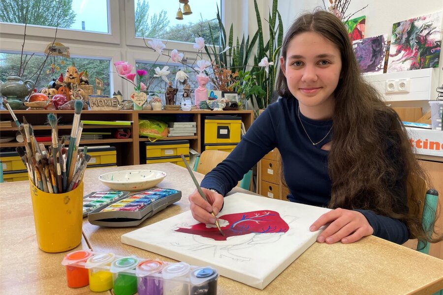 Große Freude bei junger Erzgebirgerin über ein Stipendium für London - Chantal Sachse ist vielseitig interessiert, aber am Malen hängt ihr Herz in ganz besonderer Weise.