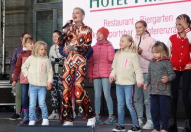 Beim Stadtfest in Werdau spielte auch Melanie Müller.