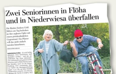 Haftstrafe nach Raubüberfällen auf Seniorinnen - So berichtete die "Freie Presse" am 13. September 2017.