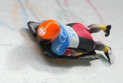 Hannah Neise erste deutsche Skeleton-Olympiasiegerin - Hannah Neise im Eiskanal